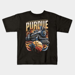 PURDUE Basketball Tribute - Basketball Purdure University Design Purdue Tribute - Basket Ball  Player Kids T-Shirt